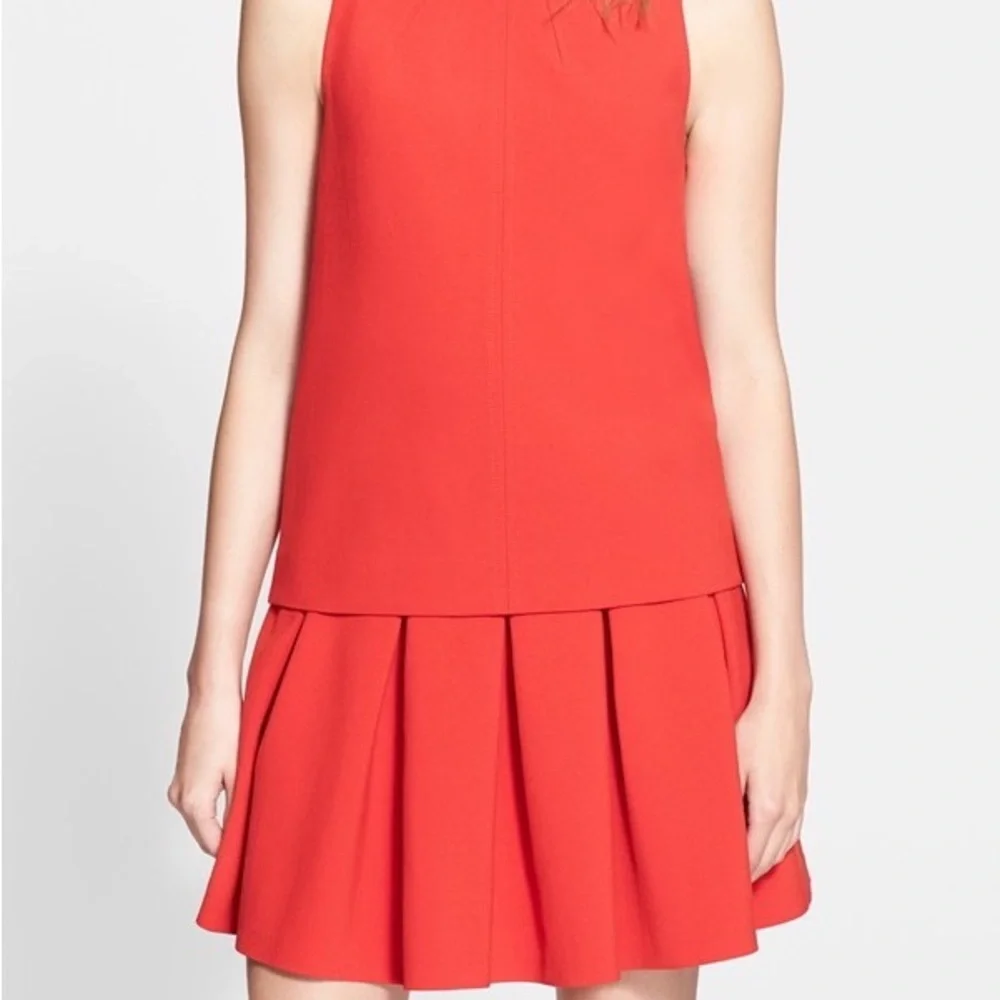 Diane von Furstenberg Maeryn Drop Waist Dress Burnt Orange - Picture 3 of 11